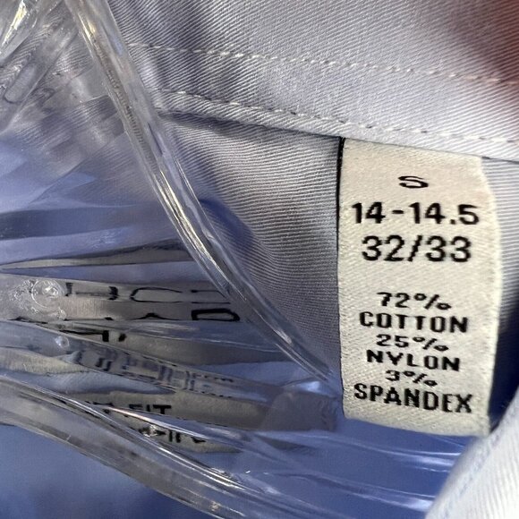 Tahari Mens Shirt Small Blue Button Front Long Sleeve Slim Fit Non Iron Stretch - Picture 5 of 10